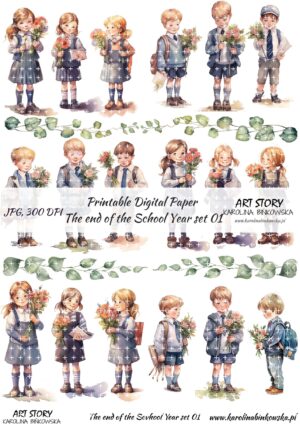 Elementy do wycinania -The End of the School Year Set 01 - DIGI