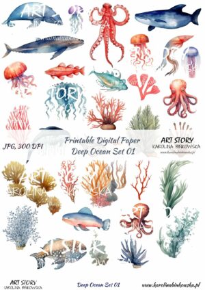 Elementy do wycinania - Deep Ocean Set 01 - DIGI