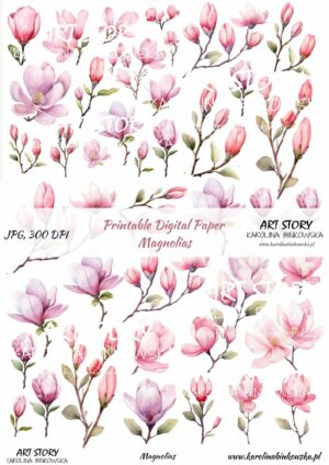 Elementy do wycinania - Magnolias - DIGI