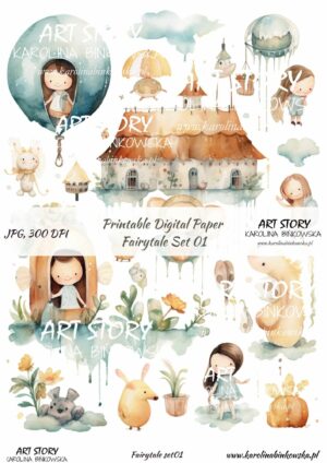 Elementy do wycinania - Fairytale set 01 - DIGI