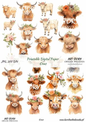 Elementy do wycinania - Cows - DIGI