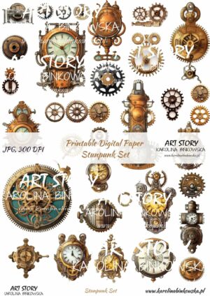 Elementy do wycinania - Stunpunk Set  - DIGI