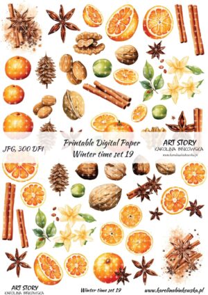 Elementy do wycinania - Winter time set 19  - DIGI