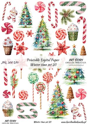 Elementy do wycinania - Winter time set 20  - DIGI