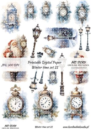 Elementy do wycinania - Winter time set 21  - DIGI