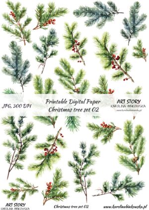 Elementy do wycinania - Christmas tree set 02  - DIGI