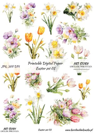 Elementy do wycinania - Easter set 01  - DIGI