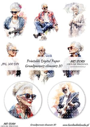 Elementy do wycinania - Grandparents Elements 10  - DIGI