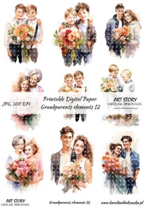 Elementy do wycinania - Grandparents Elements 12  - DIGI