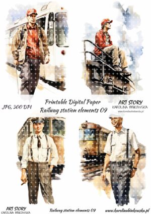 Elementy do wycinania - Railway station elements 09  - DIGI