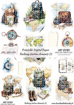 Elementy do wycinania - Railway station elements 13  - DIGI