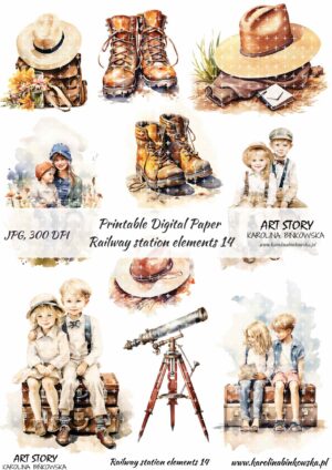 Elementy do wycinania - Railway station elements 14  - DIGI