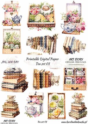 Elementy do wycinania - Tea set 01 - DIGI