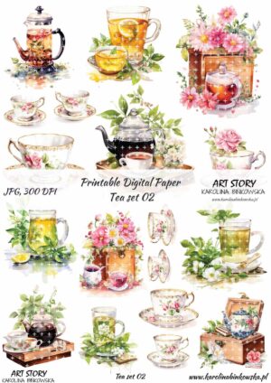 Elementy do wycinania - Tea set 02 - DIGI