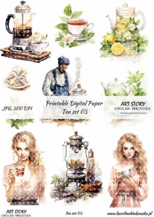 Elementy do wycinania - Tea set 03 - DIGI