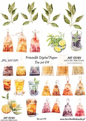 Elementy do wycinania - Tea set 04 - DIGI