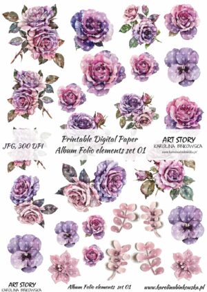 Elementy do wycinania - Album Folio elements set 01 - DIGI