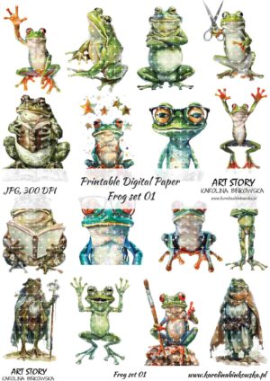 Elementy do wycinania - Frogs set 01 - DIGI