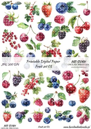 Elementy do wycinania - Fruit set 01 - DIGI