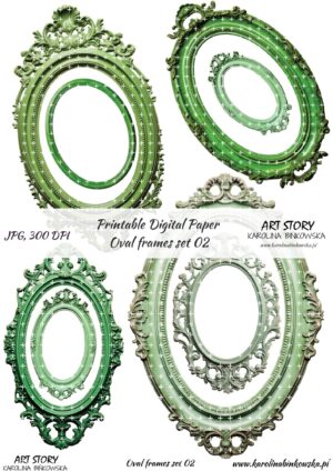 Elementy do wycinania - Oval frames set 02 - DIGI