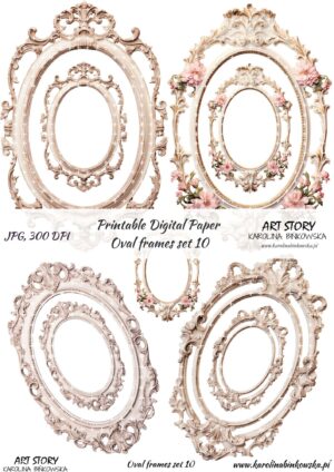 Elementy do wycinania - Oval frames set 10 - DIGI