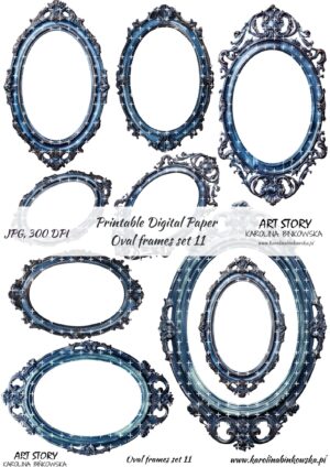 Elementy do wycinania - Oval frames set 11 - DIGI