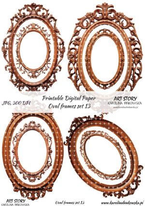Elementy do wycinania - Oval frames set 13 - DIGI