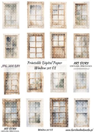Elementy do wycinania - Window set 01 - DIGI
