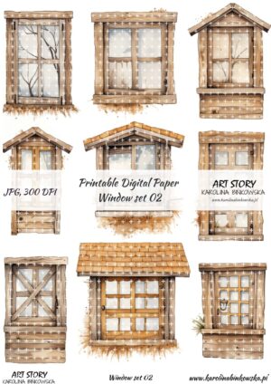 Elementy do wycinania - Window set 02 - DIGI