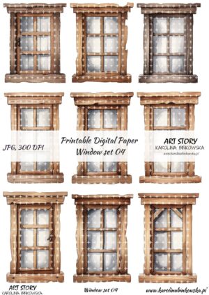 Elementy do wycinania - Window set 04 - DIGI