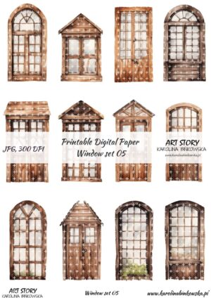 Elementy do wycinania - Window set 05 - DIGI