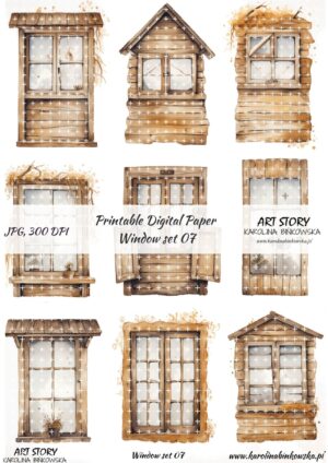 Elementy do wycinania - Window set 07 - DIGI