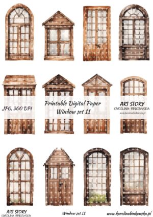 Elementy do wycinania - Window set 11 - DIGI