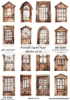 Elementy do wycinania - Window set 12 - DIGI