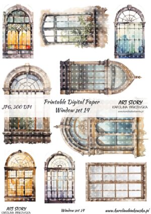 Elementy do wycinania - Window set 14 - DIGI
