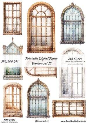 Elementy do wycinania - Window set 15 - DIGI