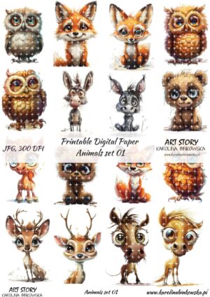 Elementy do wycinania - Animals set 01 - DIGI