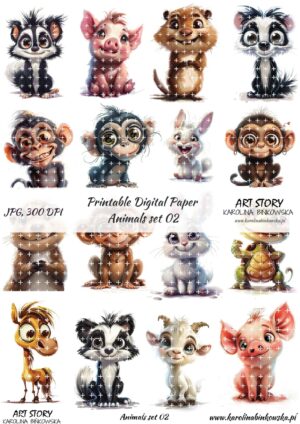 Elementy do wycinania - Animals set 02 - DIGI