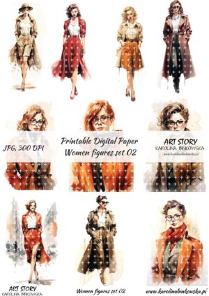 Elementy do wycinania - Women figures set 02 - DIGI