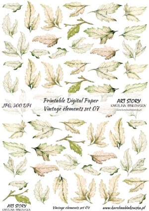 Elementy do wycinania - Vintage elements set 07 - DIGI