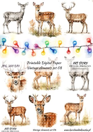 Elementy do wycinania - Vintage elements set 08 - DIGI