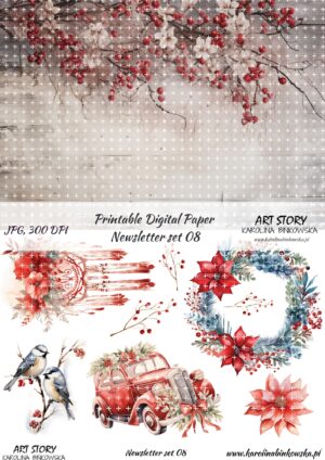 Elementy do wycinania - Newsletter set 08 - DIGI