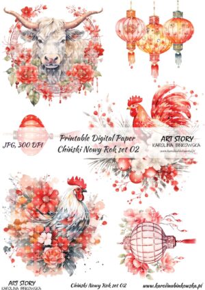 Elementy do wycinania - Chiński Nowy Rok set 02 - DIGI