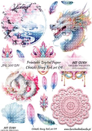 Elementy do wycinania - Chiński Nowy Rok set 04 - DIGI