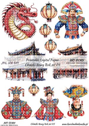 Elementy do wycinania - Chiński Nowy Rok set 05 - DIGI
