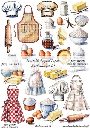 Elementy do wycinania - Kuchenne set 01 - DIGI