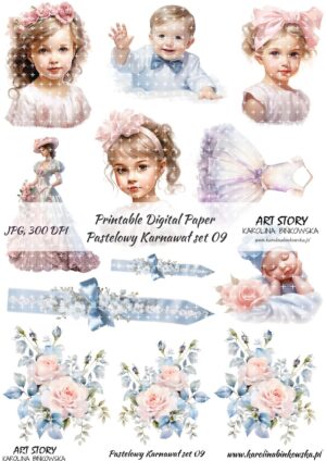 Elementy do wycinania - Pastelowy Karnawał set 09 - DIGI