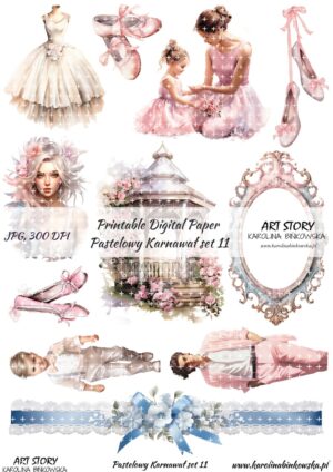 Elementy do wycinania - Pastelowy Karnawał set 11 - DIGI