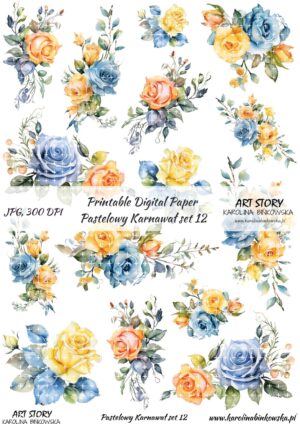 Elementy do wycinania - Pastelowy Karnawał set 12 - DIGI