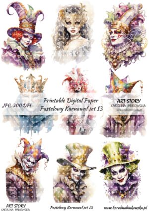 Elementy do wycinania - Pastelowy Karnawał set 13 - DIGI